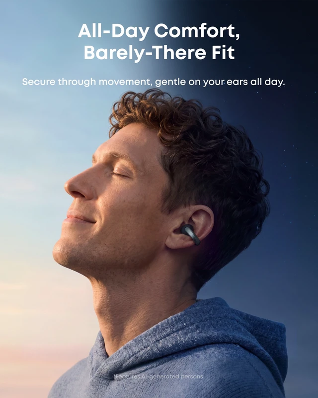 Alt view image 4 of 7 - Anker soundcore AeroClip 2 Open-Ear Clip-On Earbuds for Crystal-Clear Calls
