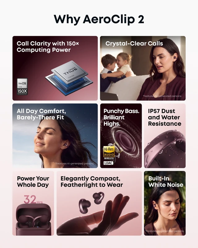 Alt view image 6 of 6 - Anker soundcore AeroClip 2 Open-Ear Clip-On Earbuds for Crystal-Clear Calls