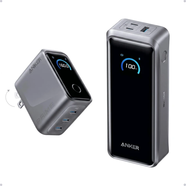 Main image of Anker Prime Power Bank (26K, 300W) + Anker Prime Charger (160W, 3 Ports, Smart Display)
