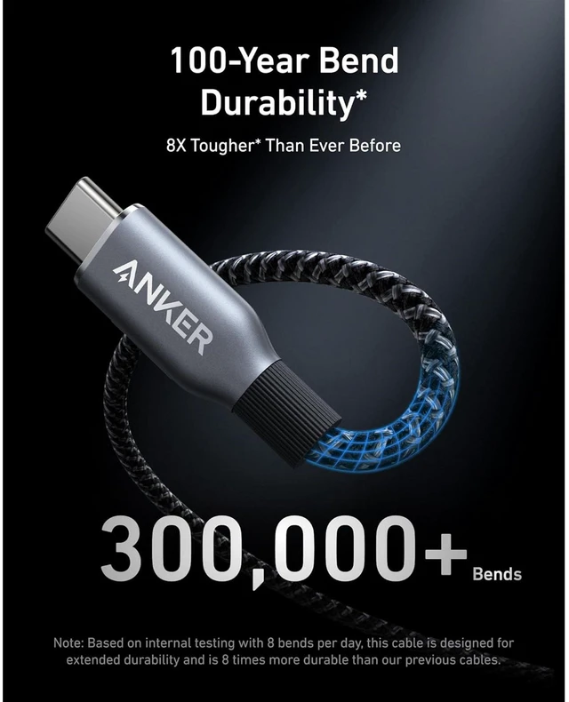 Alt view image 5 of 7 - Anker Prime Power Bank (26K, 300W) + Anker Prime USB-C to USB-C Cable (6 ft, 240W) "300W Total Output Power: Anker Prime Power Bank provides up to 300W max output across two USB-C ports and one USB-A
