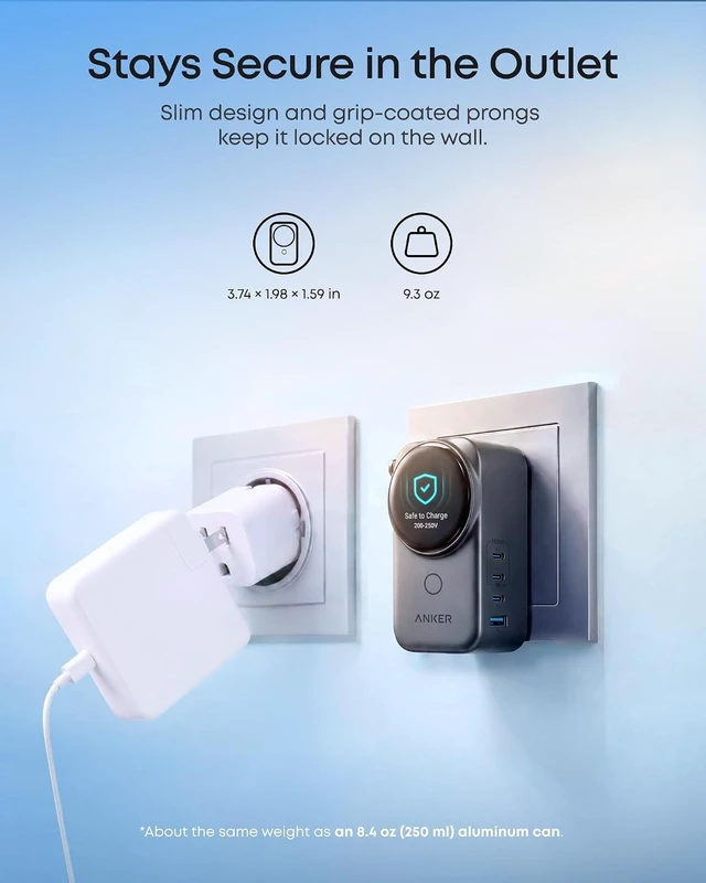 Alt view image 6 of 7 - Anker Universal Charger, 100W GaN USB C Travel Fast Charging, No AC Outlet,Anker Nano Smart Power Allocation, Compact Travel Essentials for MacBook, Laptop, UK/European Plug Adapter(No AU Plug,1 pack)