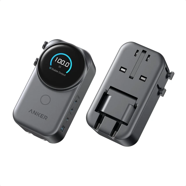 Main image of Anker Universal Charger, 100W GaN USB C Travel Fast Charging, No AC Outlet,Anker Nano Smart Power Allocation, Compact Travel Essentials for MacBook, Laptop, UK/European Plug Adapter(No AU Plug,1 pack)