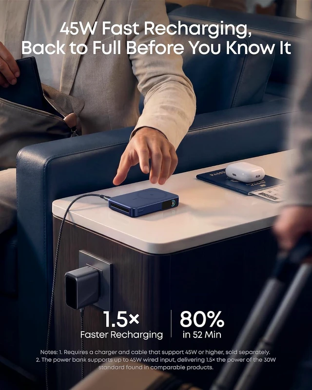 Alt view image 6 of 7 - Anker MagGo 2 Pro Power Bank, Qi2.2 25W 10000mAh Magnetic Portable Charger