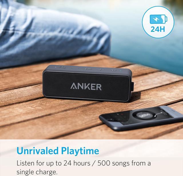 Alt view image 7 of 7 - Anker Soundcore 2 Portable Bluetooth Speaker with Superior Stereo Sound, Exclusive BassUp, 12-Watts, IPX5 Water-Resistant, 24-Hour Playtime, Perfect Wireless Speaker for Home, Outdoors, Travel