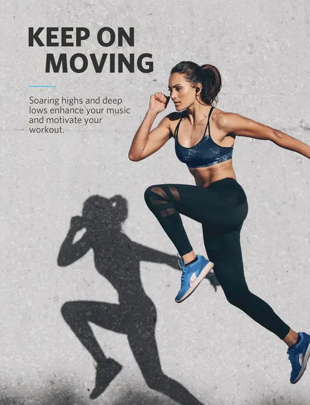 Alt view image 5 of 6 - Bluetooth Headphones, Soundcore Spirit Sports Earbuds by Anker, Bluetooth 5.0, 8H Battery, IPX7 Waterproof, SweatGuard, Comfortable Wireless Headphones, Secure Fit for Running, Gym, Workout (Black)