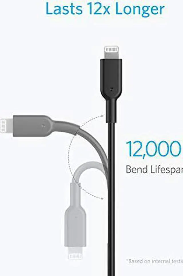 Alt view image 5 of 7 - Anker USB C to Lightning Cable [6ft Apple MFi Certified] Powerline II for iPhone 12/ 12 Mini/ 12 Pro/ 12 Pro Max/ 11/11 Pro / 11 Pro Max/X/XS/XR/XS Max / 8/8 Plus, Supports Power Delivery