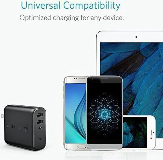 Alt view image 5 of 7 - Anker PowerCore Fusion 5000, Portable Charger 5000mAh 2-in-1 with Dual USB Wall Charger, Foldable AC Plug and PowerIQ, Battery Pack for iPhone, iPad, Android, Samsung Galaxy, and More