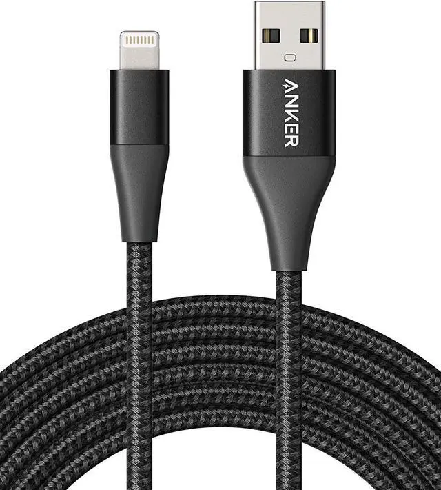 Main image of Anker Powerline+ II Lightning Cable (10ft), MFi Certified for Flawless Compatibility with iPhone 11/11 Pro/11 Pro Max/ Xs/XS Max/XR/X / 8/8 Plus / 7/7 Plus / 6/6 Plus / 5 / 5S and More(Black)