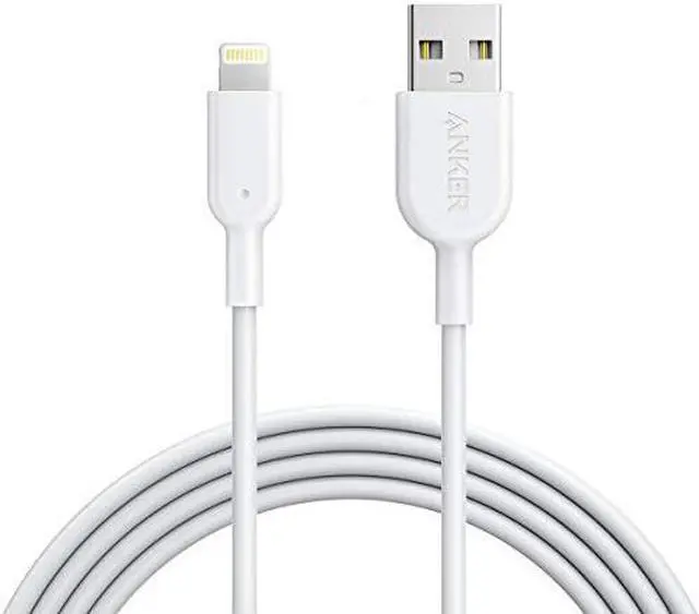 Main image of Anker Powerline II Lightning Cable (6ft), Probably The World's Most Durable Cable, MFi Certified for iPhone 11/11 Pro/ 11 Pro Max/ Xs/XS Max/XR/X / 8/8 Plus / 7/7 Plus / 6/6 Plus (White)