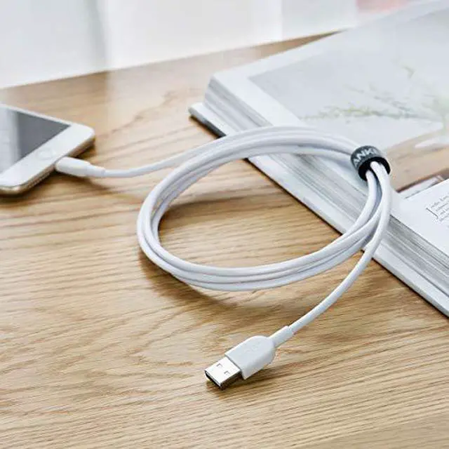 Alt view image 6 of 6 - Anker Powerline II Lightning Cable (6ft), Probably The World's Most Durable Cable, MFi Certified for iPhone 11/11 Pro/ 11 Pro Max/ Xs/XS Max/XR/X / 8/8 Plus / 7/7 Plus / 6/6 Plus (White)