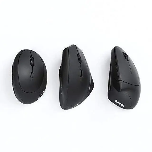 Alt view image 6 of 14 - Anker 2.4G Wireless Vertical Ergonomic Optical Mouse, 800 / 1200 /1600 DPI, 5 Buttons for Laptop, Desktop, PC, Macbook - Black