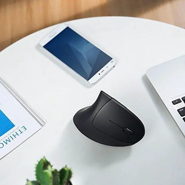 Alt view image 7 of 14 - Anker 2.4G Wireless Vertical Ergonomic Optical Mouse, 800 / 1200 /1600 DPI, 5 Buttons for Laptop, Desktop, PC, Macbook - Black