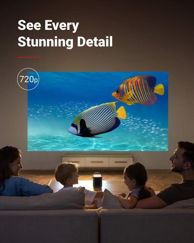 NEBULA by Anker Mars II Pro 500 ANSI Lumen Portable Projector, Native 720P,  40-100 Inch Image TV Projector, Movie Projector with WiFi and Bluetooth