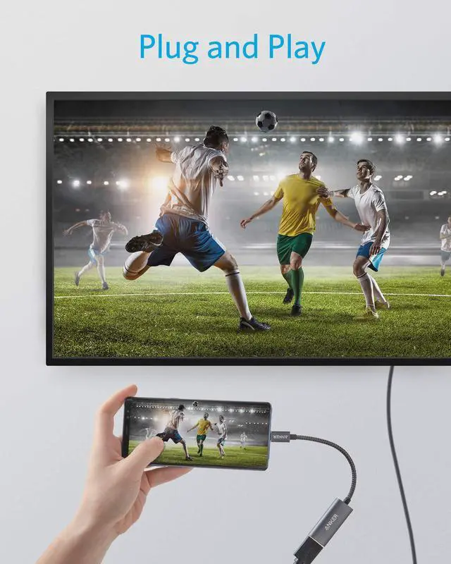 Alt view image 3 of 7 - Anker USB C to HDMI Adapter, Aluminum Portable USB C Adapter, Supports 4K 60Hz, for MacBook Pro, MacBook Air, iPad Pro, Pixelbook, XPS, Galaxy, and More