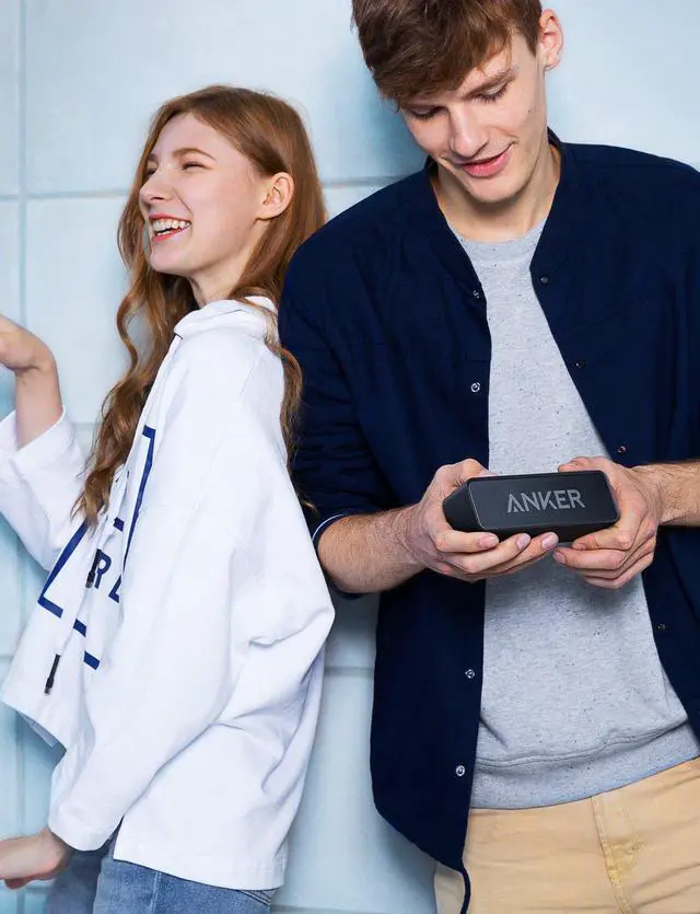 Alt view image 2 of 11 - Anker Soundcore Bluetooth Speaker with IPX5 Waterproof, Stereo Sound, 24H Playtime, Portable Wireless Speaker for iPhone, Samsung and More