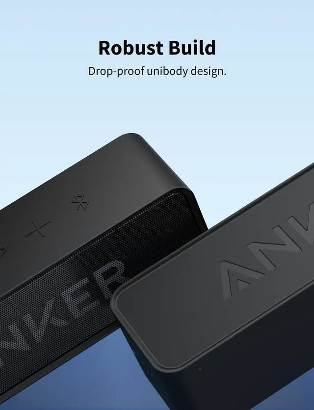 Alt view image 4 of 11 - Anker Soundcore Bluetooth Speaker with IPX5 Waterproof, Stereo Sound, 24H Playtime, Portable Wireless Speaker for iPhone, Samsung and More