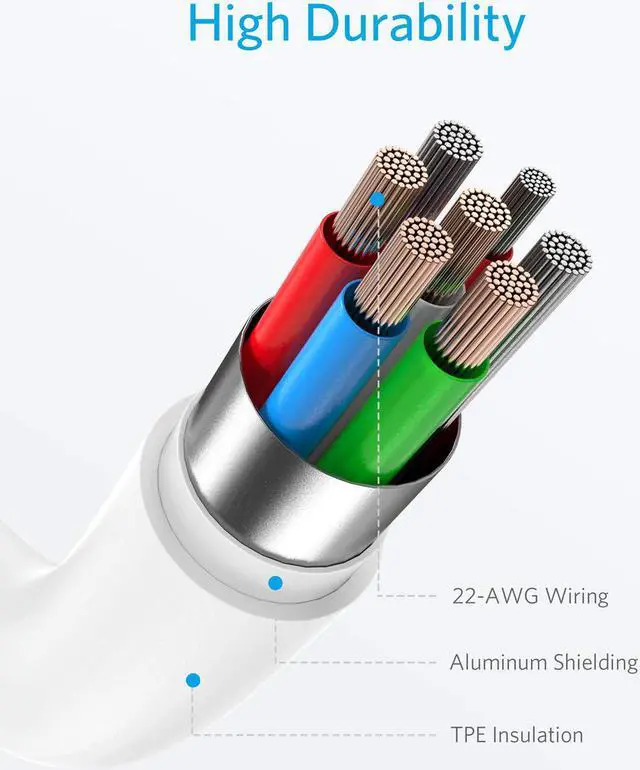 Alt view image 6 of 7 - iPhone 12 Charger Cable, Anker USB C to Lightning Cable [3ft Apple MFi Certified] Powerline II for iPhone 12/11 / 11 Pro/X/XS/XR / 8 Plus/AirPods Pro, Supports Power Delivery