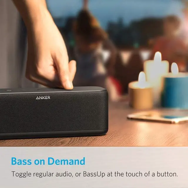 Alt view image 2 of 7 - Anker Soundcore Boost Bluetooth Speaker, Portable Speaker with Well-Balanced Sound, BassUp, 12H Playtime, USB-C, IPX7 Waterproof, Wireless Speaker with Customizable EQ via App, Wireless Stereo Pairing