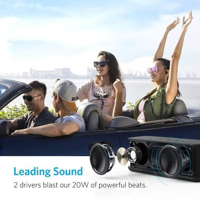 Alt view image 3 of 7 - Anker Soundcore Boost Bluetooth Speaker, Portable Speaker with Well-Balanced Sound, BassUp, 12H Playtime, USB-C, IPX7 Waterproof, Wireless Speaker with Customizable EQ via App, Wireless Stereo Pairing