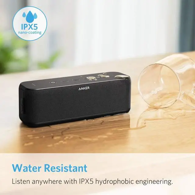 Alt view image 4 of 7 - Anker Soundcore Boost Bluetooth Speaker, Portable Speaker with Well-Balanced Sound, BassUp, 12H Playtime, USB-C, IPX7 Waterproof, Wireless Speaker with Customizable EQ via App, Wireless Stereo Pairing