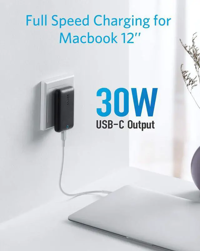 Alt view image 6 of 7 - Anker 30W PIQ 3.0 & GaN Wall Charger, PowerPort Atom III Slim USB-C Power Adapter for iPhone 13/ 12 / Mini/Pro/Pro Max / 11 / XR/XS/X, Galaxy, Pixel, MacBook, Nintendo Switch