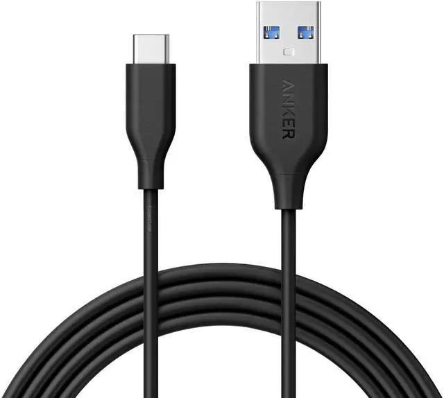 Main image of Anker PowerLine USB-C to USB 3.0 Cable (6ft) with 56k Ohm Pull-up Resistor for USB Type-C Devices Including the new MacBook, ChromeBook Pixel, Nexus 5X, Nexus 6P, Nokia N1 Tablet, OnePlus 2 and More