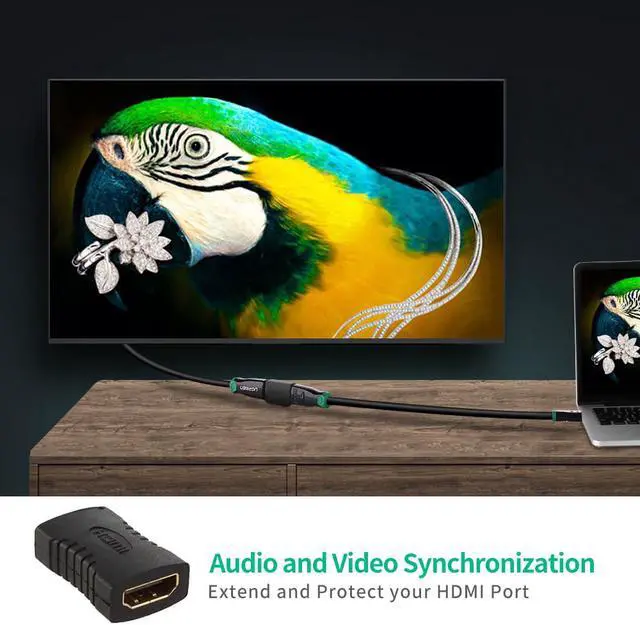 Alt view image 6 of 7 - LUOM HDMI Female to Female Adapter HDMI Female to Female Coupler Adapter, for Roku TV Stick Chromecast, Nintendo Switch, Xbox One, PS4 PS3, PC and More 4Pack