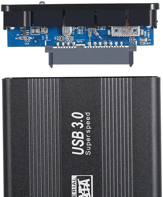 Alt view image 5 of 7 - LUOM Upgraded 2.5" USB 3.0 External Hard Drive Enclosure, USB3.0 to SATA Hard Disk Case for 2.5inch 7mm 9.5mm SSD HDD, Tool Free 5Gbps Support UASP Max 3TB Case, 2-Pack