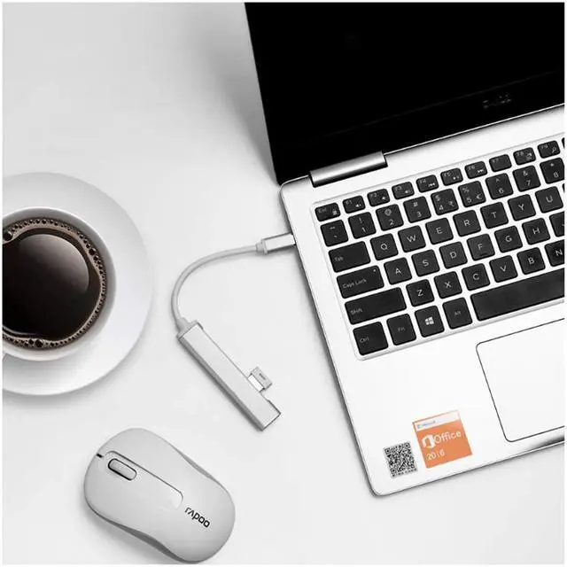 Alt view image 5 of 7 - LUOM 4-Port USB 3.0 Hub, Ultra-Slim Data USB3.0 to 4 X USB 3.0 Hub Adapter for MacBook, Mac Pro, Mac mini, iMac, Surface Pro, XPS, PC, Flash Drive, Mobile HDD-Gray