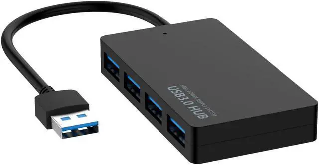Alt view image 2 of 7 - LUOM USB 3.0 Hub Multi-Port USB3.0 HUB, 4 USB 3.0 Ports Compatible for PC, Laptops, Tablets, MacBook, Mac Mini, iMac Pro, Mobile HDD etc, Black