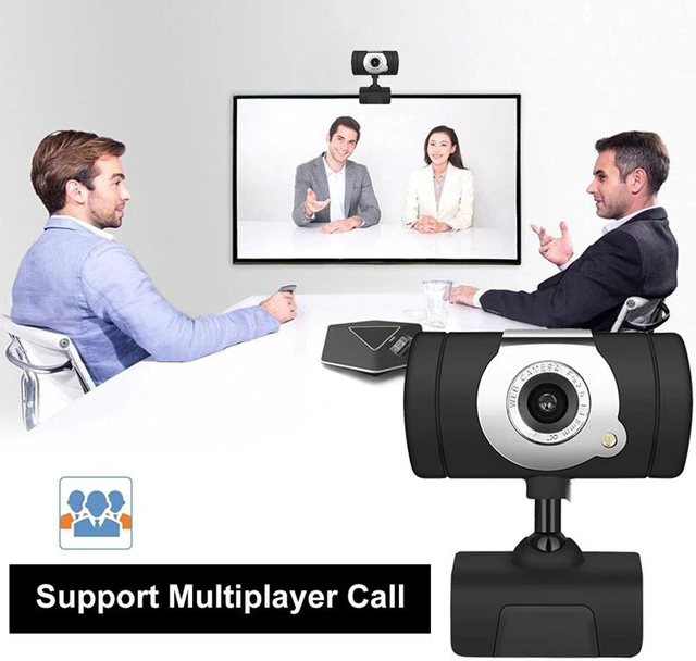Alt view image 6 of 7 - 480P HD USB Webcam, USB Desktop Laptop Camera Built-in Mic, 360 Degrees Web Widescreen Video Calling Webcam Widescreen for Windows 7, Windows 8,10 Streaming Recording
