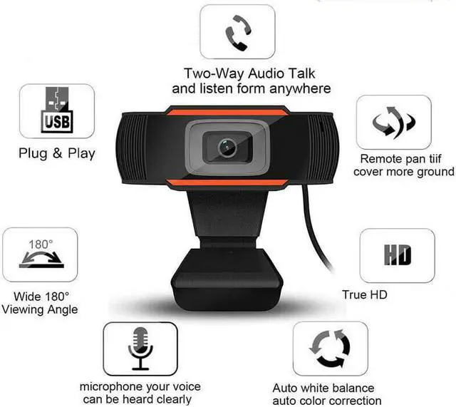 Alt view image 4 of 7 - HD Webcam 480P with Microphone, Computer USB Webcams with Light for PC Laptop Desktop 180-Degree Widescreen Web Camera for Live Streaming, Video Calling, Recording, Conferencing, Gaming