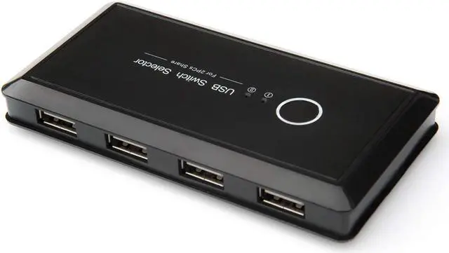 Alt view image 2 of 7 - USB KVM Switch USB 2.0 Switcher 2 Port PCs Sharing 4 Devices for Keyboard Mouse Printer Monitor USB 2.0 Switch Selector for Keyboard Mouse Scanner Printer Kvm Switch Hub U-Disk, Printer