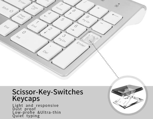 Alt view image 3 of 7 - LUOM Wireless Keyboard & Mouse Combo (E168), White
