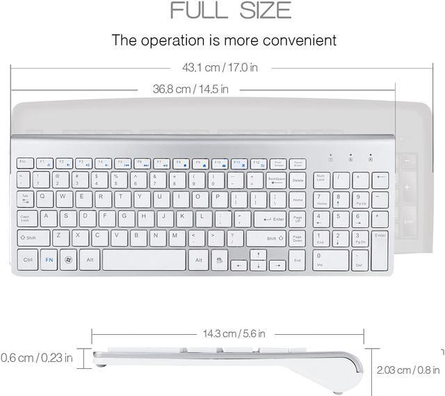 Alt view image 2 of 7 - LUOM Wireless Keyboard & Mouse Combo (E168), White