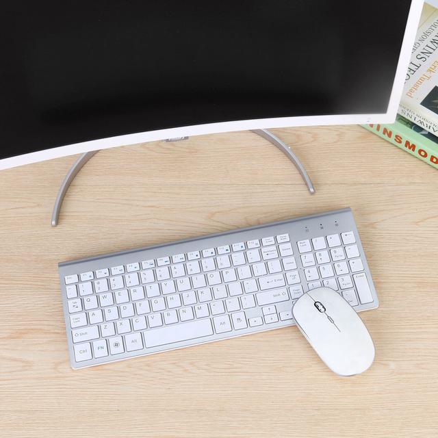 Alt view image 7 of 7 - LUOM Wireless Keyboard & Mouse Combo (E168), White