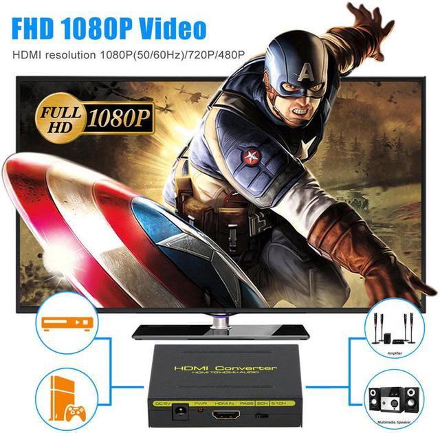 Alt view image 6 of 7 - LUOM HDMI Audio Extractor 4K, Tiancai HDMI to HDMI + RCA R/L or Optical SPDIF Converter, Compatible with Chromecast Fire Stick Blu-Ray Player PS4 Speaker Amplifier Soundbar Headphone, Support 3D CEC