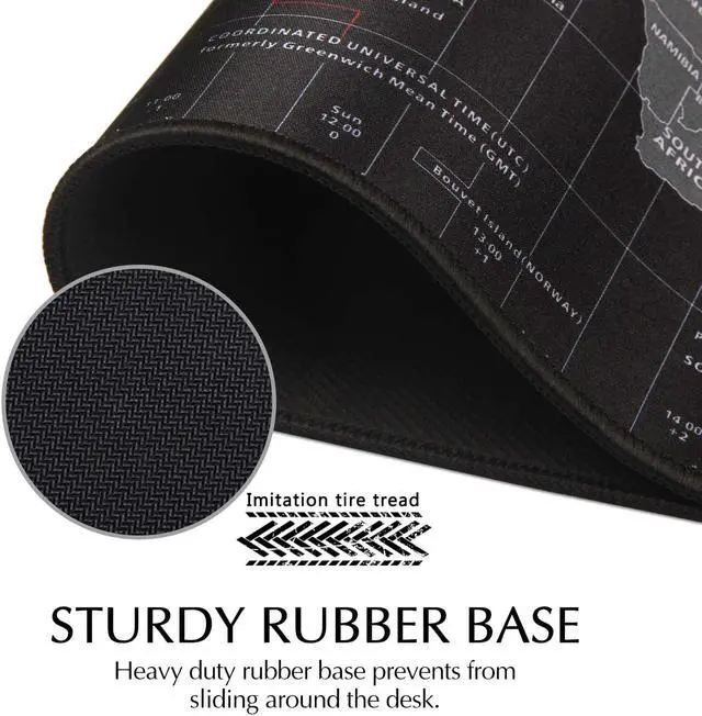 Alt view image 6 of 7 - XXL Gaming Mouse Pad Extended Mousepad Mouse Pat with Durable Stitched Edges Game Mouse Mat Ideal for Desk Cover, Computer Keyboard, PC and Laptop (31.50 X 15.75X 0.08IN) (World Map)