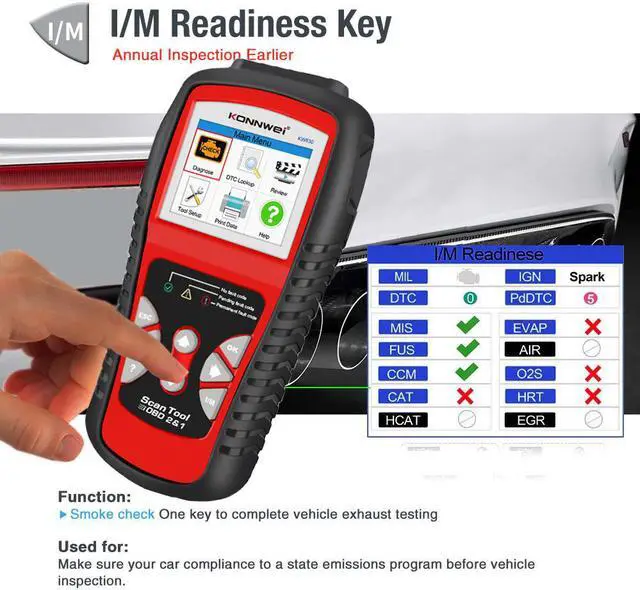 Alt view image 3 of 7 - KW830 OBD2 Scanner Professional OBDII/EOBD Auto Fault Code Reader Automotive Check Engine Light Diagnostic EOBD Scan Tool for All OBDII Protocol Cars Since 1996