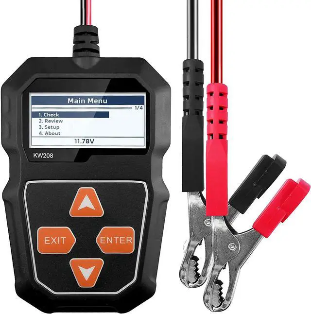 Main image of Car Battery Tester, KW208 12V Automotive Battery Tester, 1.8" Color Screen, 100-2000CCA Fast Accurate Battery Load Tester With TPU Case, Auto Digital Battery Analyzer For Car Boat Motorcycle Truck