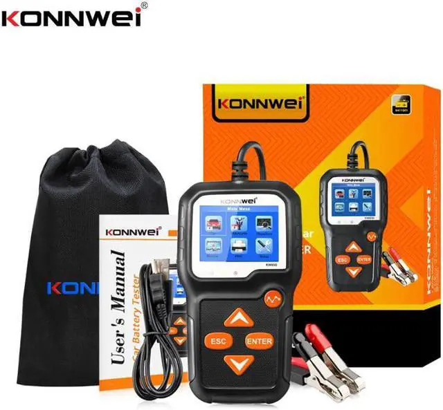 Main image of Car Battery Tester, KONNWEI KW650 6V 12V Car Battery Alternator Tester, Battery Checker Tool Digital Battery Analyzer for Vehicles Car Truck Motorcycle ATV SUV Boat Yacht