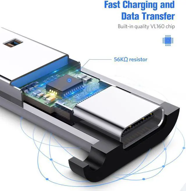 Alt view image 7 of 7 - LUOM USB Type C Adapter, Aluminum USB C to Micro USB Convert Connector with Keychain Charger Compatible Samsung Galaxy S9 S8 Plus Note 9 8,Pixel 2 XL,LG V20 G5,Moto Z Z2,Nintendo Switch