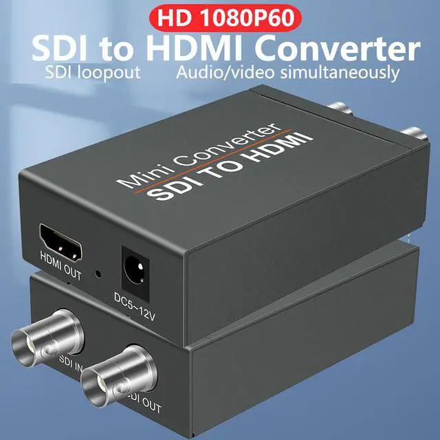 Main image of SDI (SD-SDI/HD-SDI/3G-SDI) to HDMI Converter SDI in HDMI Out SDI Loopout Support 1080P for Monitor/Camera/Display with us Power Adapter
