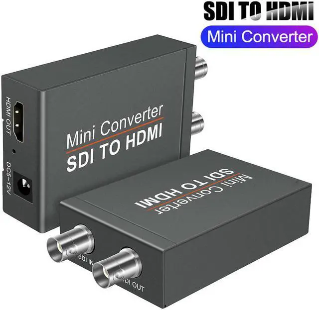 Main image of SDI (SD-SDI/HD-SDI/3G-SDI) to HDMI Converter, SDI to HDMI Converter Adapter,SDI in HDMI Out, SDI in SDI Out Loopout 1080P @60Hz Video Audio Splitter, Auto Format Detection and Stereo Audio De-embedder