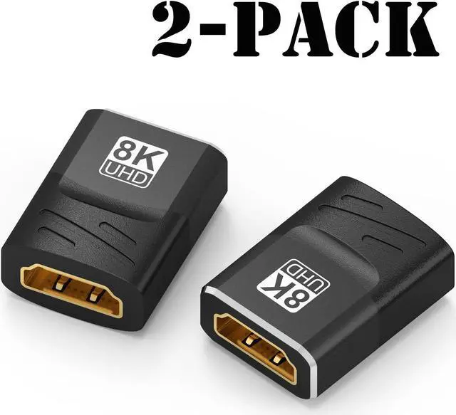 Main image of HDMI Coupler 2 Pack 4K HDMI Adapter Female to Female HDMI Connector 3D 4K HDMI Extender Compatible with HDTV Roku TV Stick Chromecast Nintendo Switch Xbox One Playstation PS4 Laptop PC