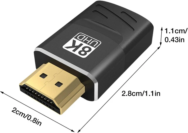 Alt view image 2 of 7 - 8K HDMI Coupler (2-Pack), HDMI 2.1 Male to Female Adapter, HDMI Female Connector 48 Gbps HDMI Extender Support 8K@60Hz, 4K@144Hz 1080p
