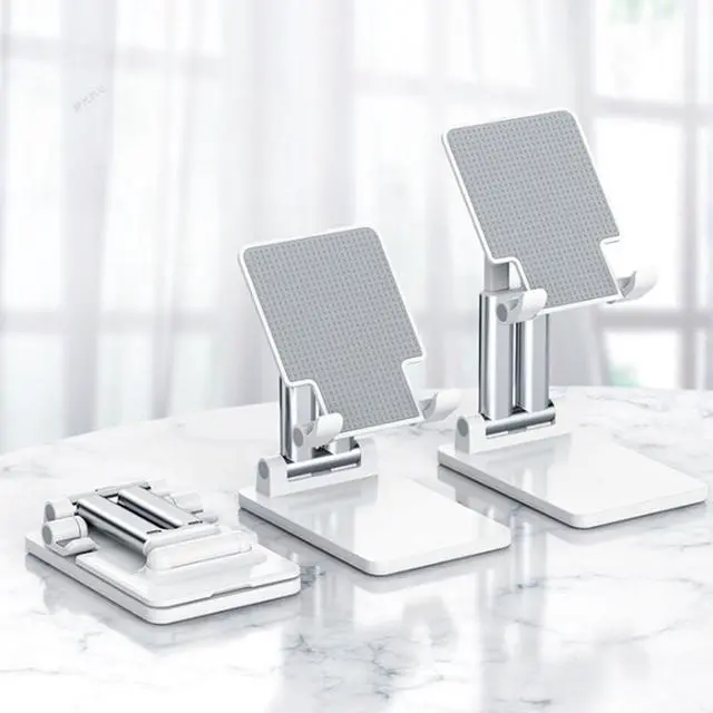 Main image of Cell Phone Stand for Desk [Full Foldable & Adjustable] Compatible with iPhone 13 Samsung Galaxy S21 S20 Note 20 etc Mobile Phone Stand Holder 4-12.9'' iPhone 13,iPad,Tablet, Kindle, Samsung, White
