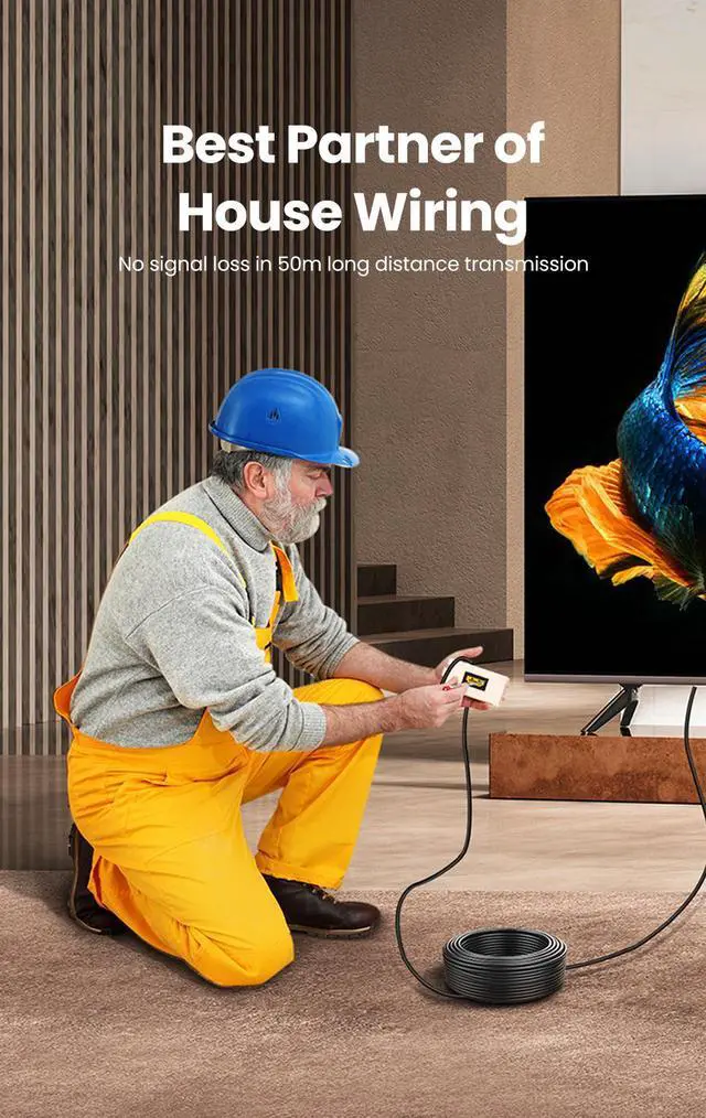 Alt view image 6 of 7 - 8K Fiber Optic HDMI Cable 100ft, 48Gbps High-Speed HDMI 2.1 Cable 8K@60Hz 4K@120Hz Dynamic HDR/eARC/HDCP 2.3, Ultra HD Directional HDMI Cord Compatible with LG Samsung Sony TV /PS5/Blu-ray