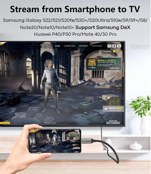 Alt view image 7 of 7 - USB C to DisplayPort 1.4 Cable [8K@60Hz, 4K@144Hz 120Hz, 2K@240Hz], 5K Type C to DP 1.4 Cable, [32.4 Gbps, Thunderbolt 4/3 Compatible] for MacBook Pro 2021, M1 Mac Mini, iPad Pro, XPS, 6.6ft