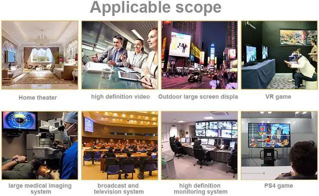 Alt view image 7 of 7 - 8K Optical Fiber HDMI 2.1 Cable,LUOM Support 8K@60Hz 4K@120Hz Dynamic HDR 10, eARC, HDCP2.2, 4:4:4 7680x4320 Resolution, 48Gbps Bandwidth AOC Optic Fiber HDMI 2.1 Cable for PS5/PS4/8K TV20M/65FT